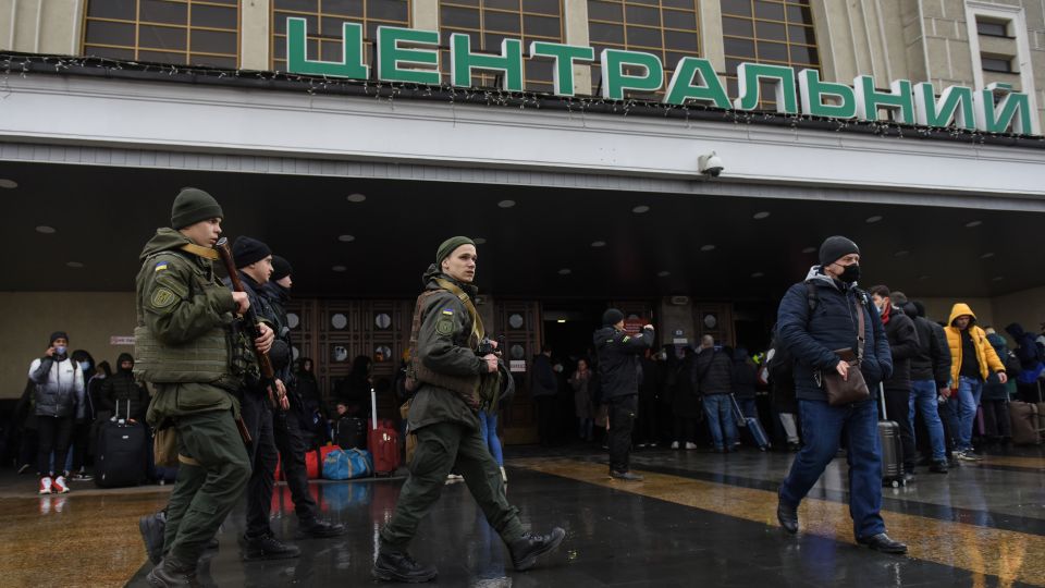 Ukraininas Leave Kyiv As Russian Troops Enter Ukraine