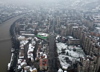 Grad Zenica, zima, snijeg