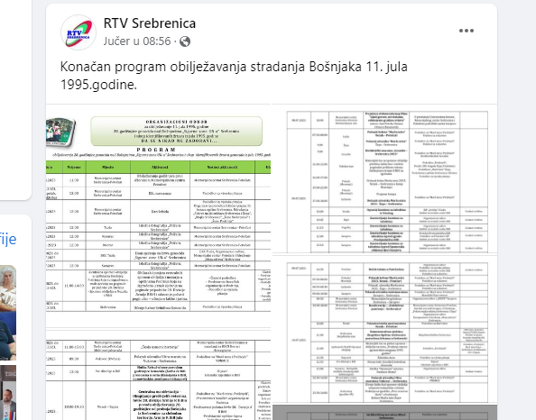 RTV Srebrenica Program