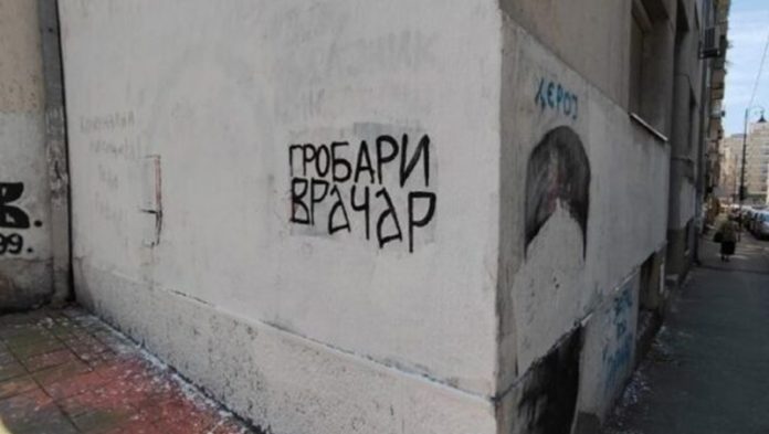 Vracar Prefarban Mural Mladića