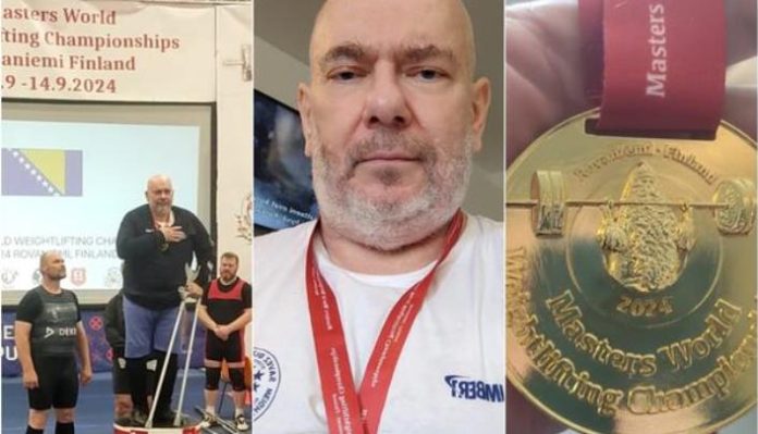 Bih Ima Novog Veteranskog Prvaka Svijeta U Olimpijskom Dizanju Tegova Medalja 1 66ded314ea5a8